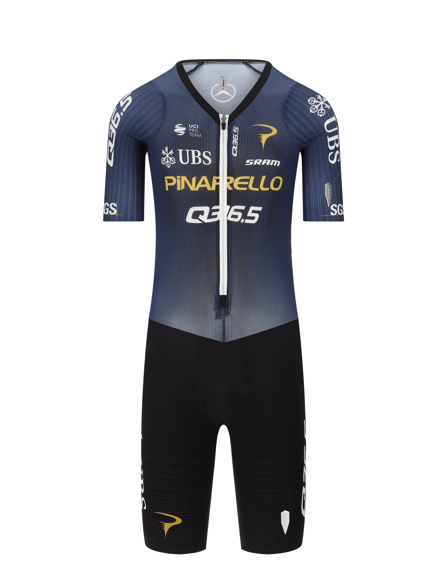 BODY Ciclismo Uomo Q36.5 Pro Cycling Team Skinsuit Ocean Blue