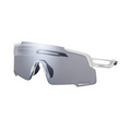 SHIMANO Equinox CE-EQNX5 | Occhiali Ciclismo Fotocromatici | Bianco Opaco / Grigio