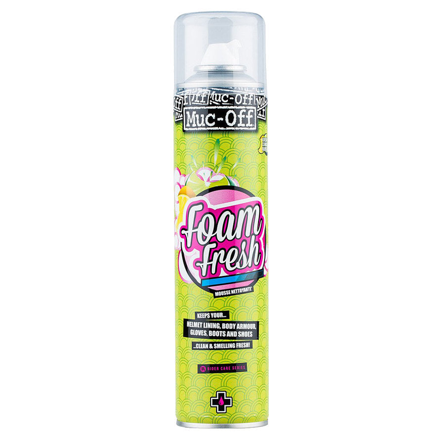 Muc-Off Foam Fresh 400 ml – Detergente Schiumogeno per Caschi, Scarpe e Protezioni