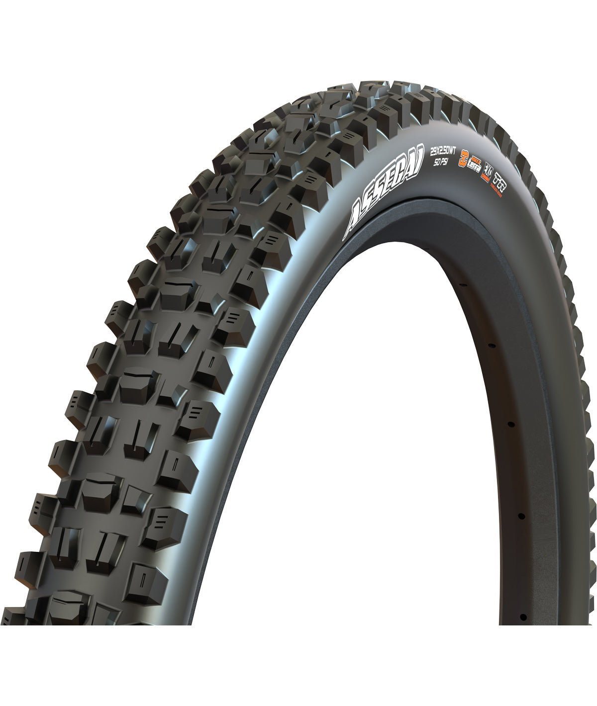 Maxxis Copertone Assegai 29x2.50WT TR DH casing Bikepark 60x2TPI rigido - NERO