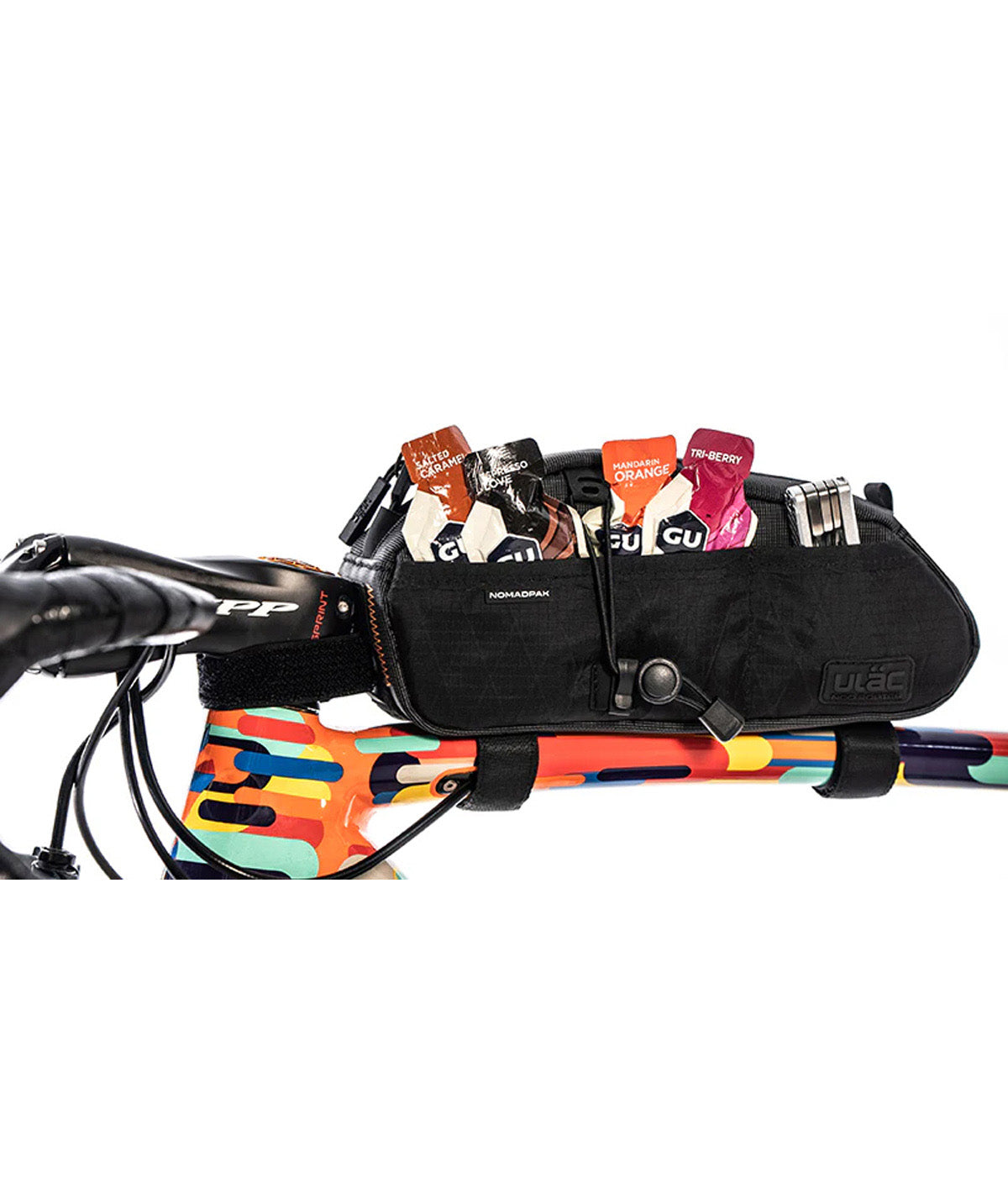 Borsello tubo orizzontale (sopra) ulac Trekking GT PRO Bolt-On (1,5 L) nero - onyx