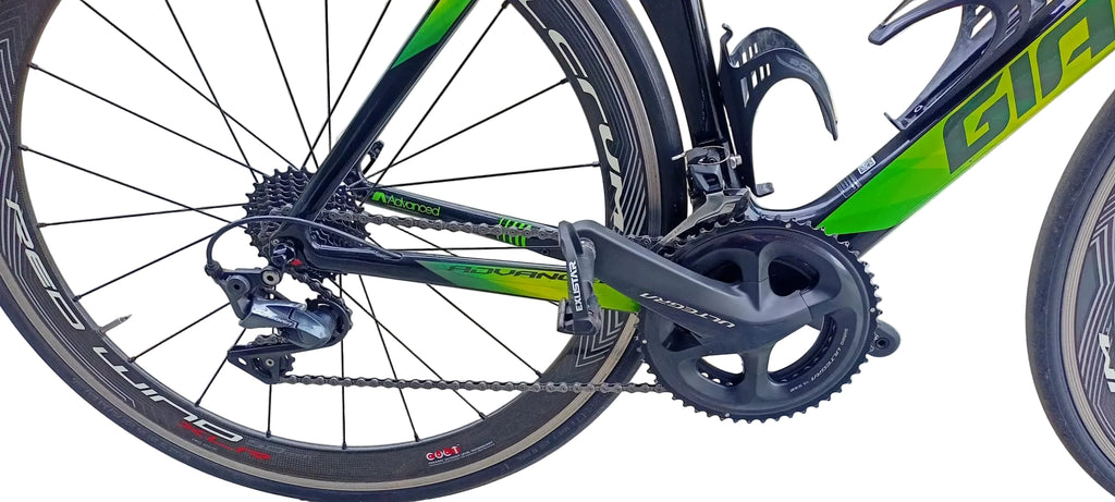 GIANT | TAGLIA M | NERA SCRITTE VERDI | SHIMANO ULTEGRA 11V | RUOTE ALLUMINIO