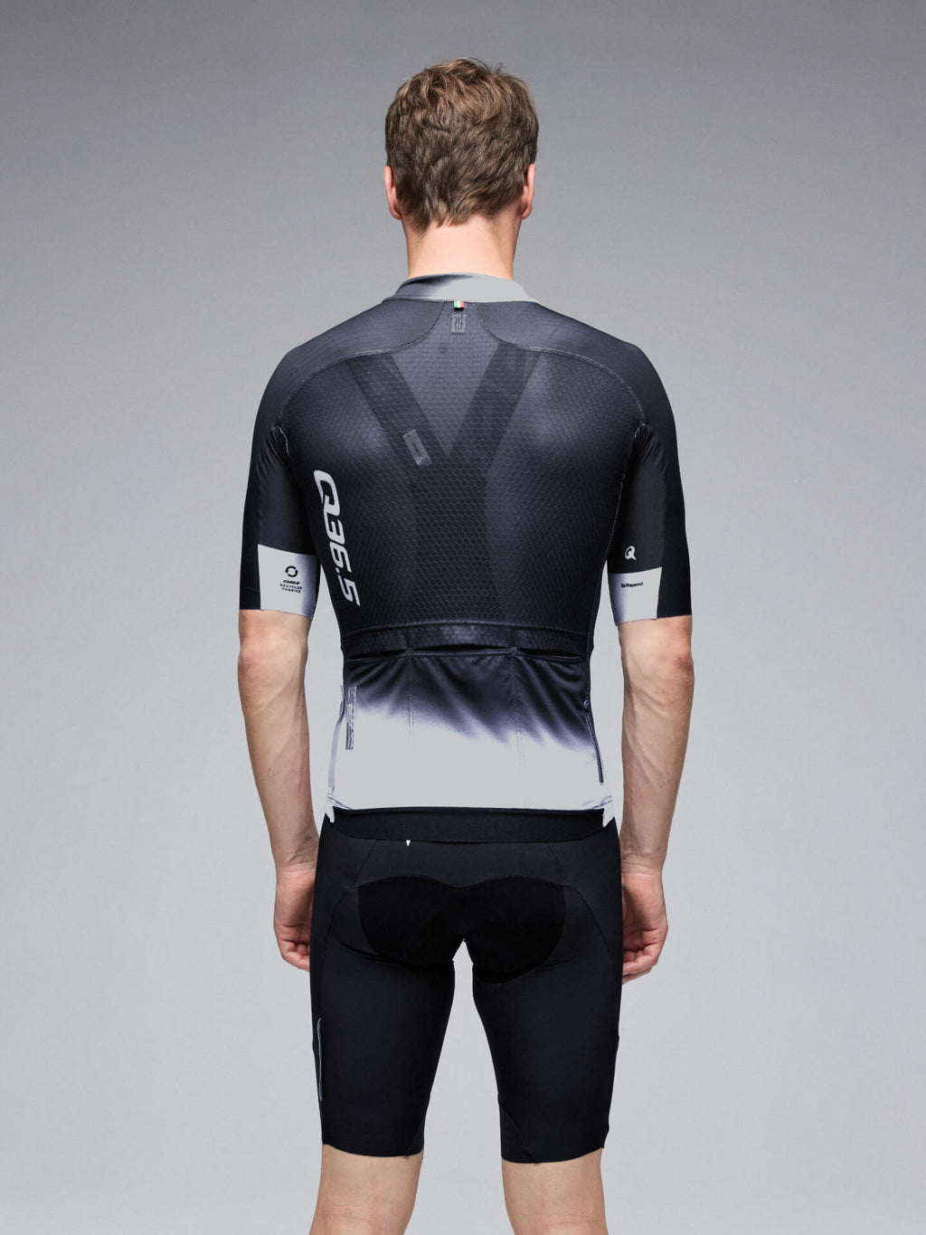 Maglia Manica Corta Uomo Q36.5 Gregarius Pro Collar Fade Nero