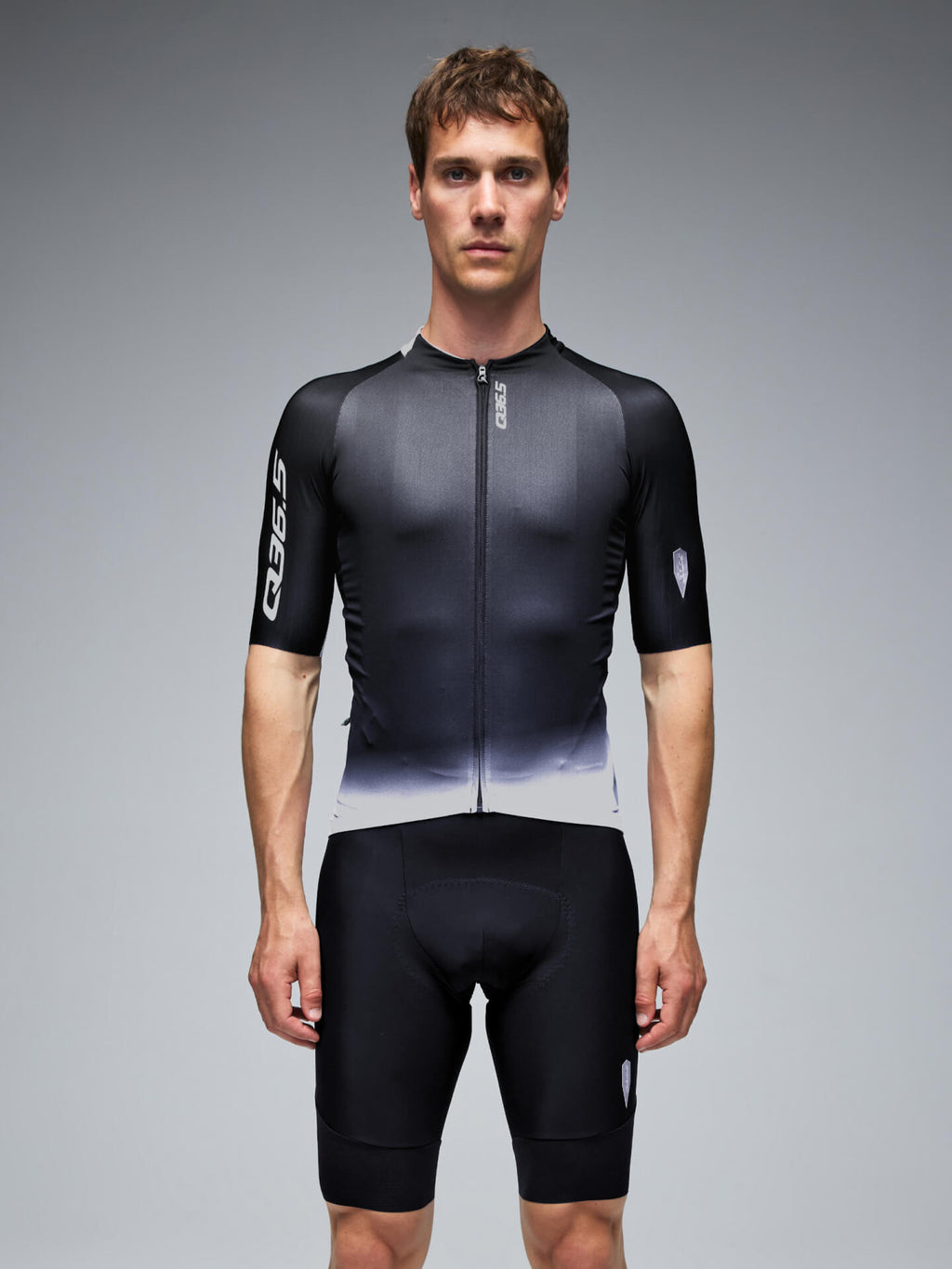 Maglia Manica Corta Uomo Q36.5 Gregarius Pro Collar Fade Nero