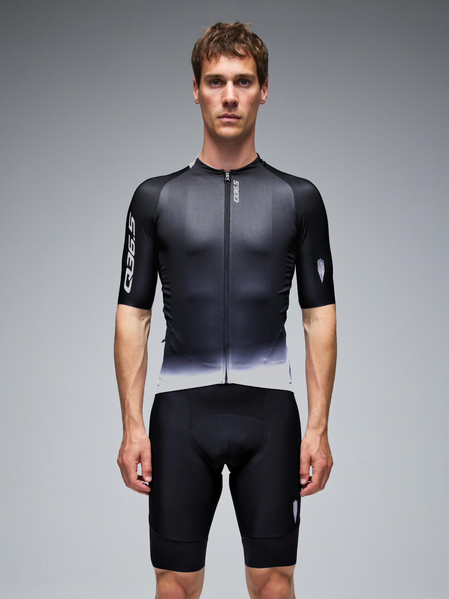 Maglia Manica Corta Uomo Q36.5 Gregarius Pro Collar Fade Nero